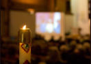 Funeral Video - Lights dim for video tribute 18