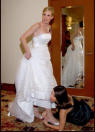 Wedding Photograph, Carmel Beach - Bride & Maid of Honor Preparing