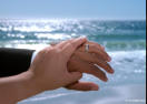 Wedding Photograph, Santa Cruz Beach - Hands Close-up